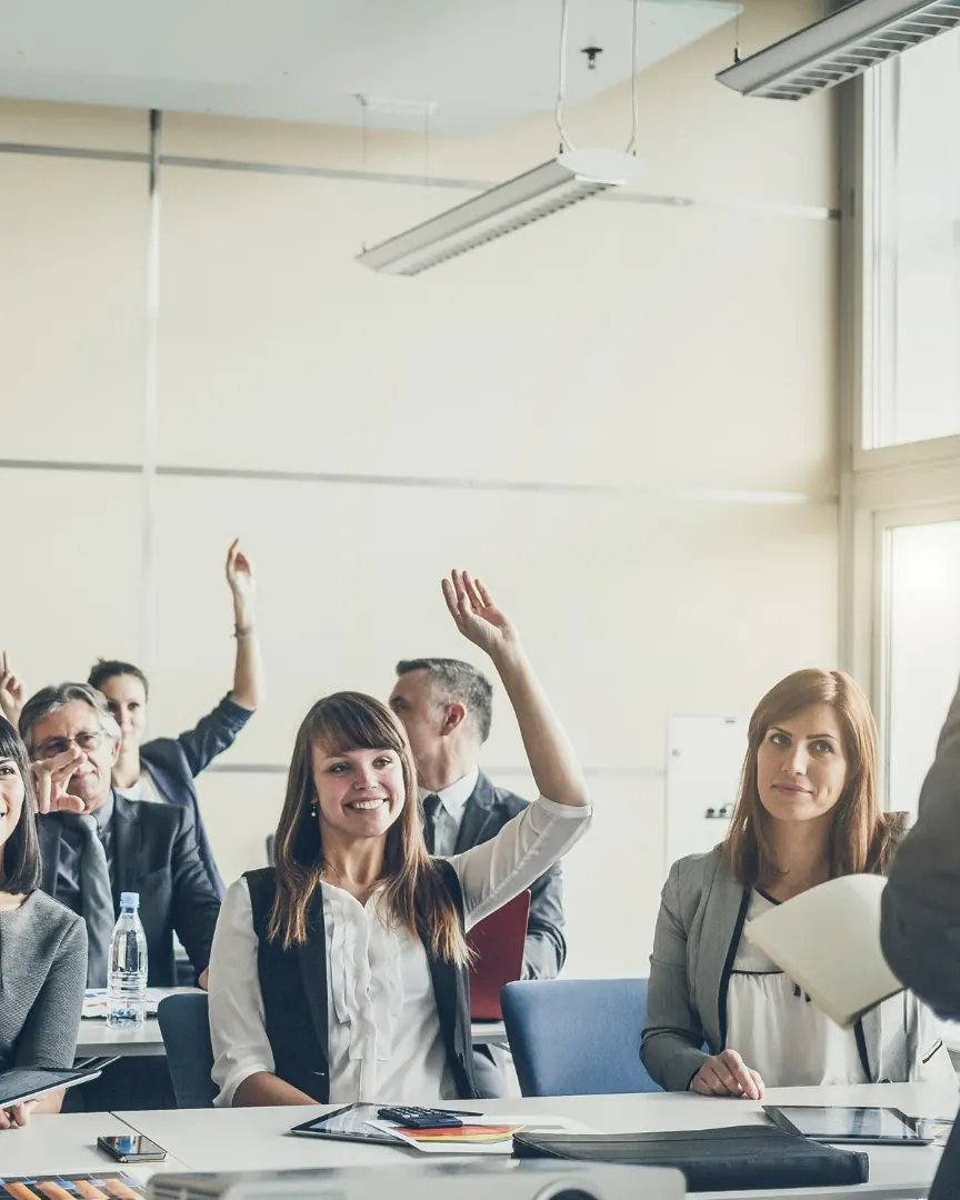 Session de formation professionnelle en salle